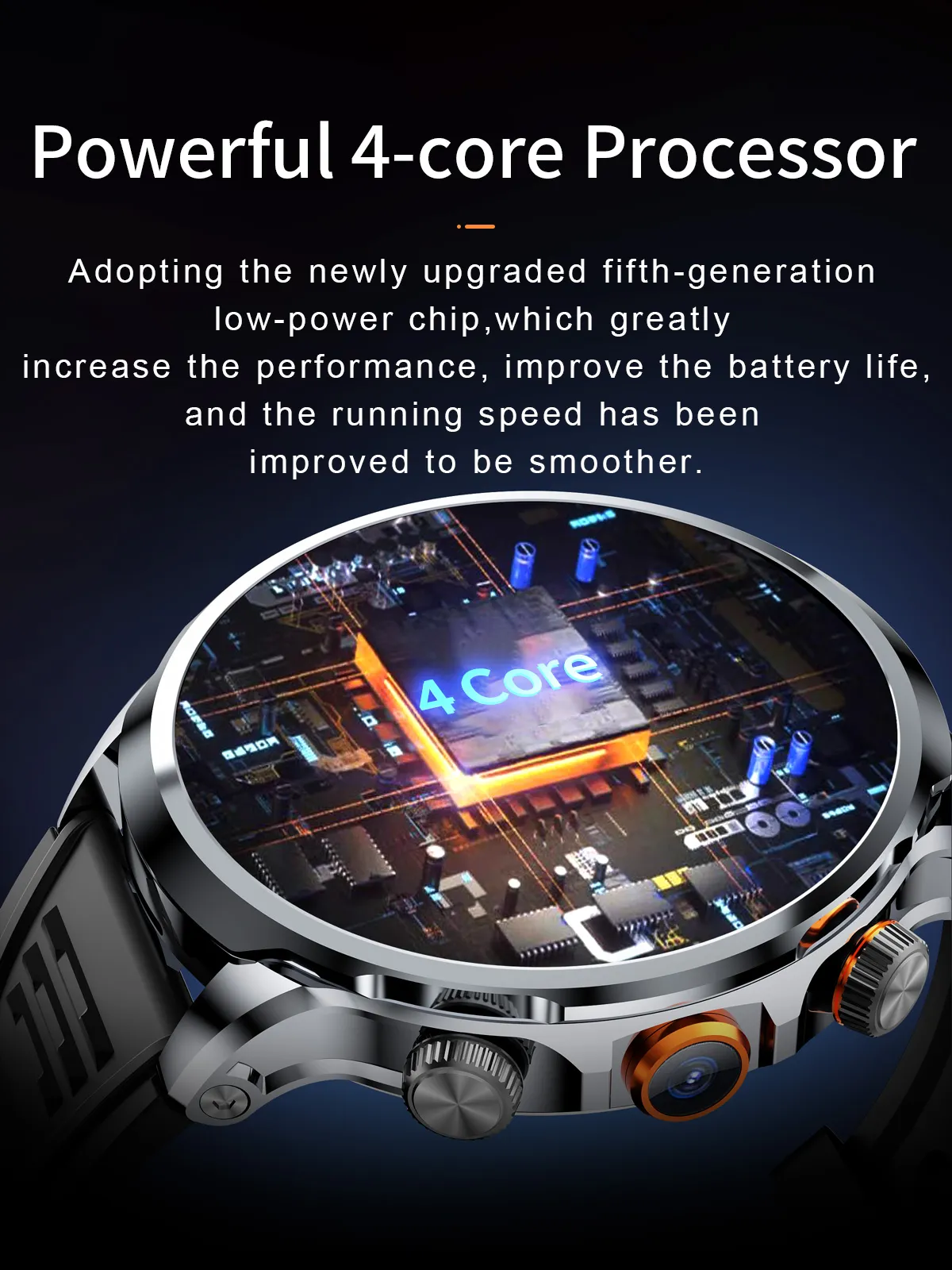 NEW 4G Android H18 Smart Watch 1.95 inch Large Spherical Screen Camera Video Call With 1100mAh Big Battery Outdoor Sport Men — product image 5