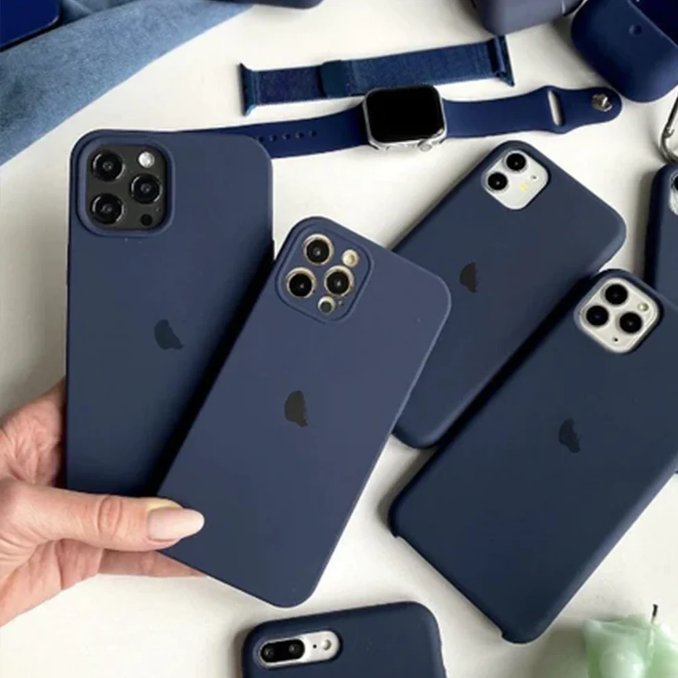 Navy Blue Silicone Case for iPhone  - Image 4