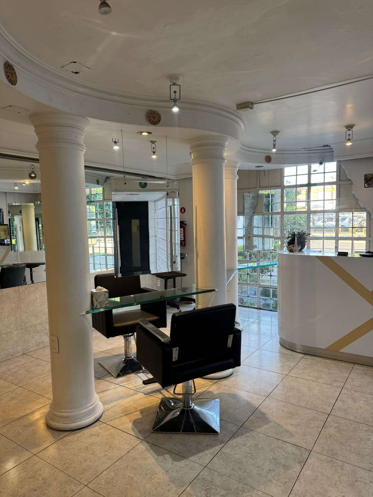 Interior moderno del salón de belleza Arkangllely