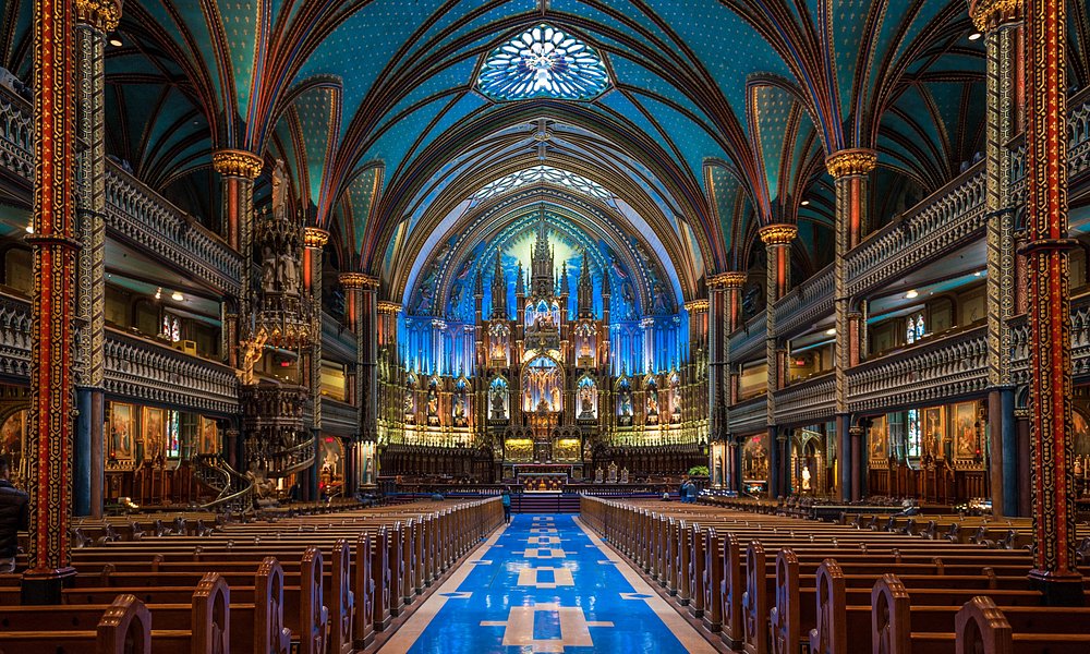 Notre-Dame Basilica of Montréal — Gothic Revival Interior (Optional: AURA Light & Sound Experience)