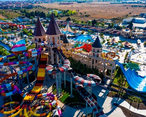 Aquapark Nessebar (Ravda/Nessebar) — Full-Day Waterpark Entry: Slides + Pools + Sunbeds/Umbrellas + Free Resort Shuttle (Ticketed; Seasonal Hours)