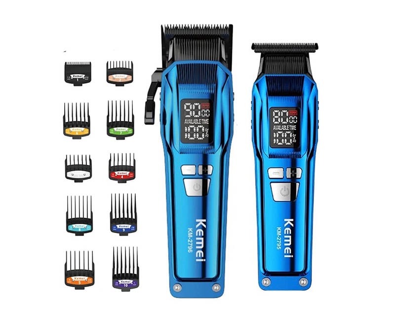 COMBO  CORTADORA + PATILLERA KEMEI AZUL KM2797