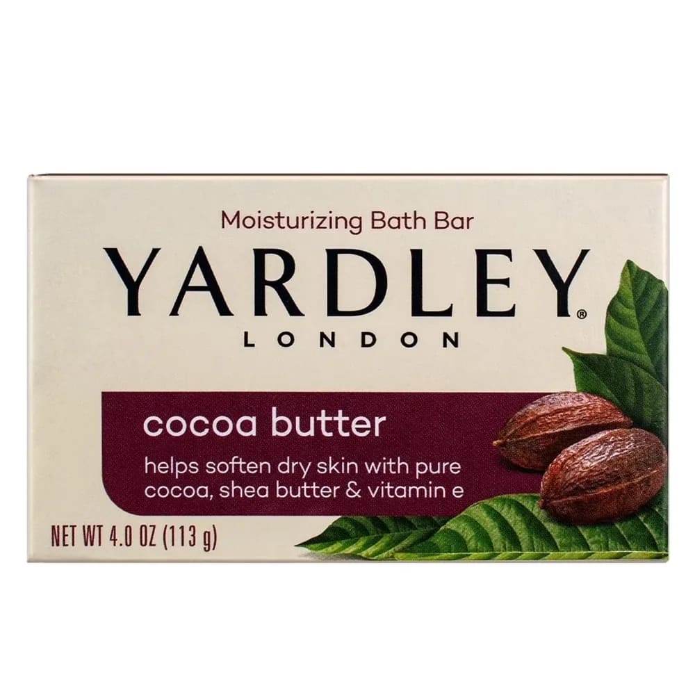YARDLEY JABÓN EN BARRA HUMECTANTE MANTECA DE CACAO Y KARITÉ 113G