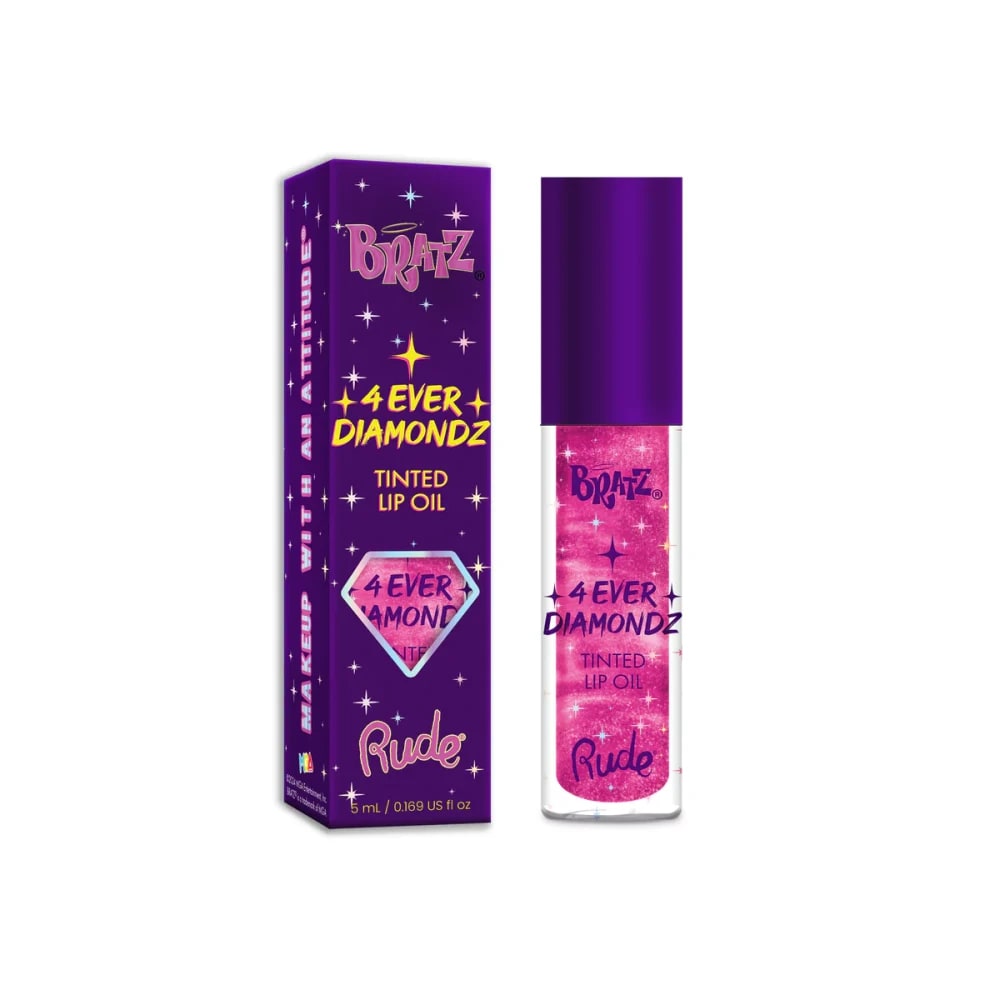 RUDE BRATZ 4 PLUMPING TINTED LIP OIL GLITZ & GLAM 5ML
