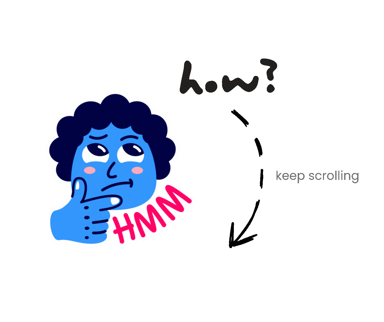 Thinking character