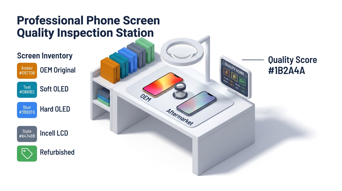 OEM vs Aftermarket Phone Screens: A Wholesale Buyer's Guide to Quality Grades and Pricing