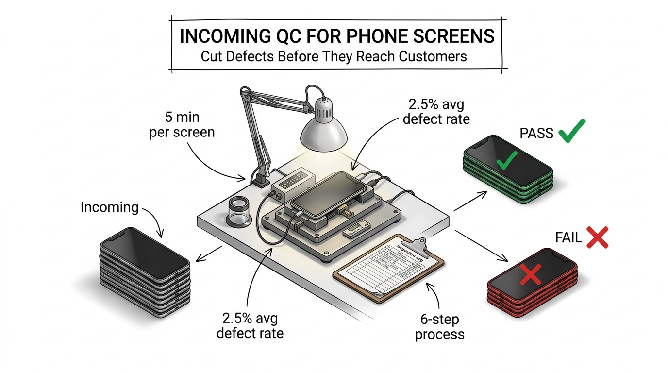 Incoming QC for Wholesale Phone Screens: A Practical Inspection Process to Cut Defects and Returns