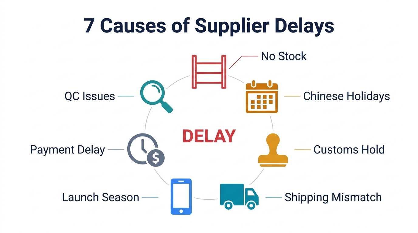 Seven common causes of phone parts shipping delays
