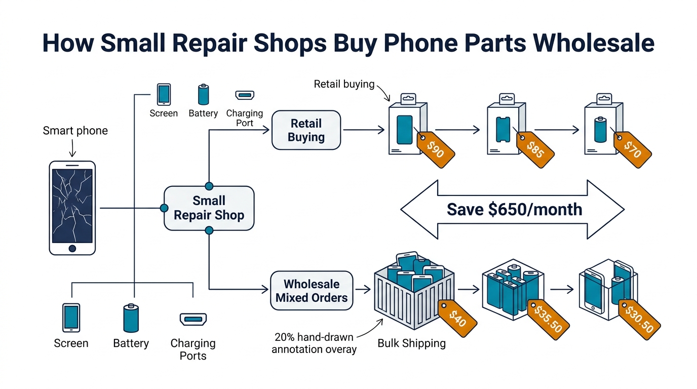 How Small Repair Shops Can Start Buying Phone Parts Wholesale in Mixed Orders