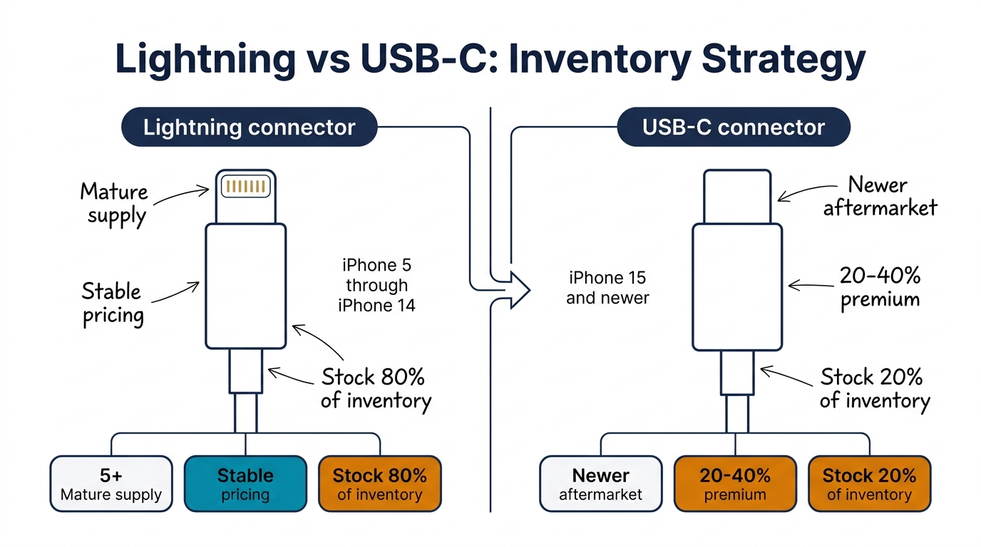 Lightning vs USB-C connector inventory strategy comparison