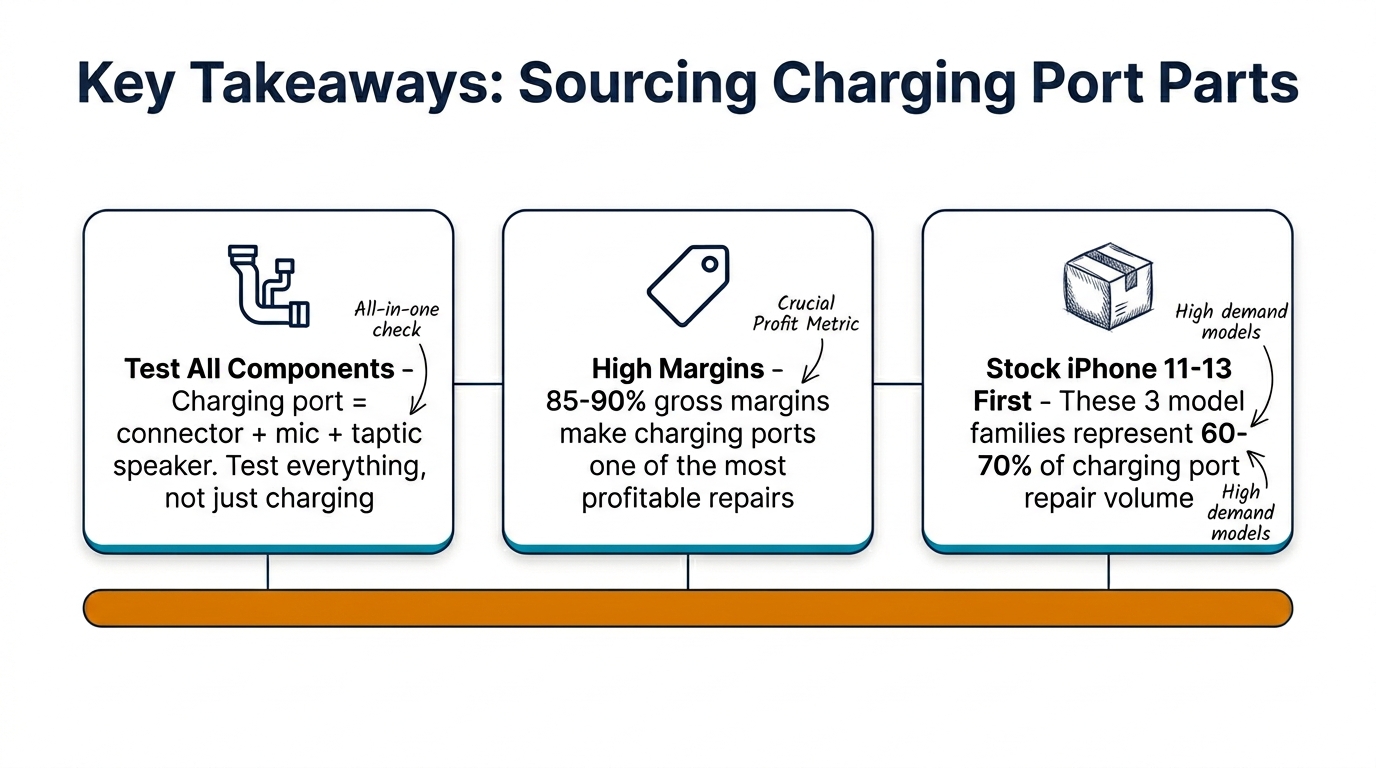 Key takeaways for sourcing iPhone charging port parts