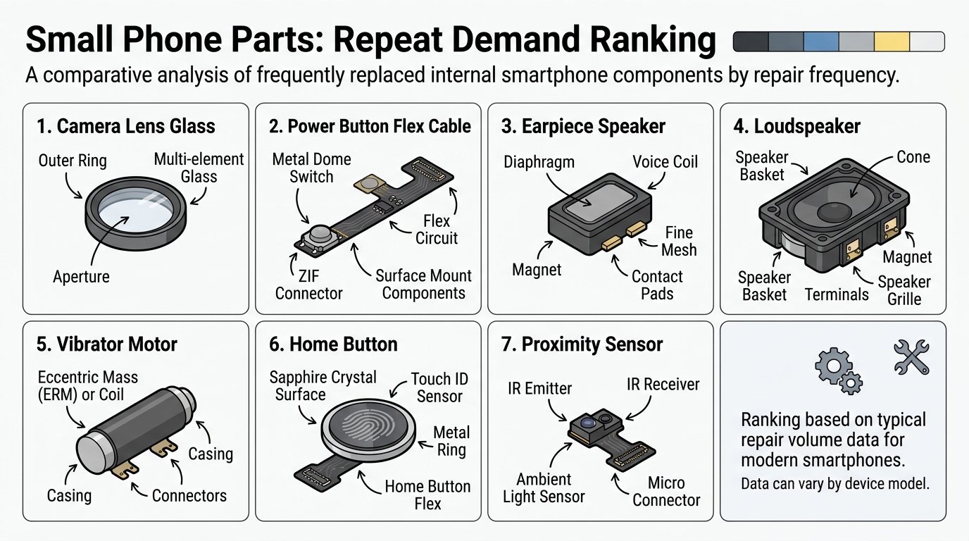 Which Small Phone Parts Create the Most Repeat Demand for Repair Shops
