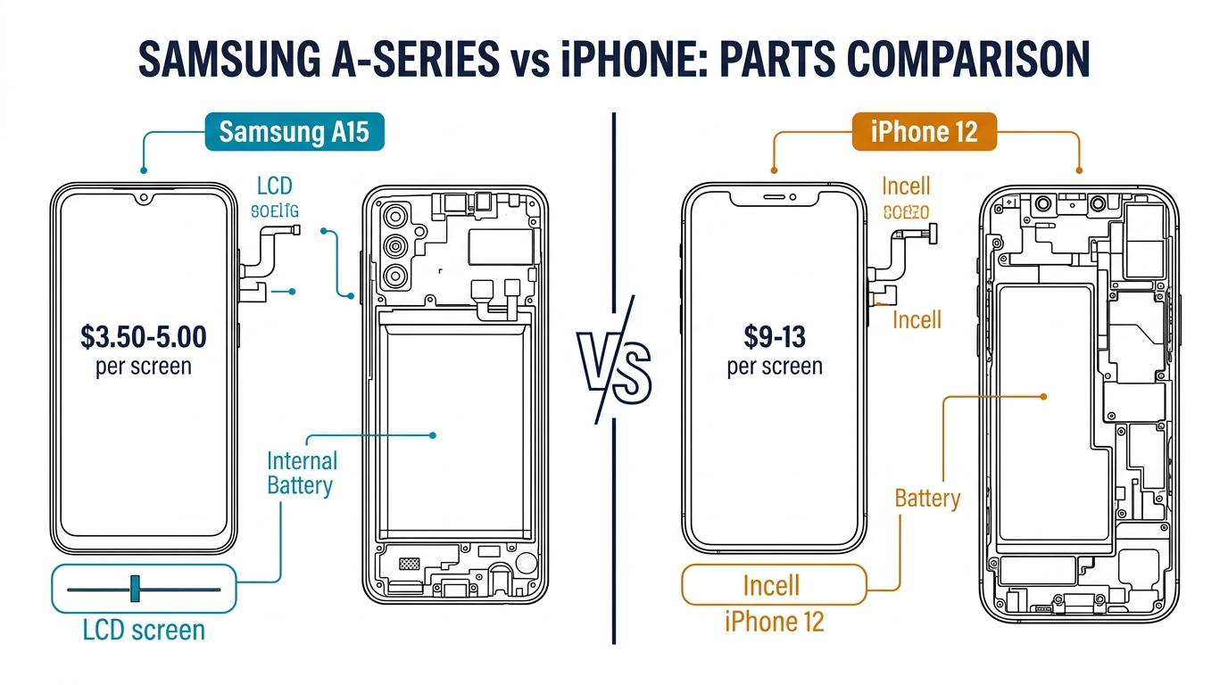 Samsung vs iPhone Parts: Which Brand to Stock First as a Small Buyer