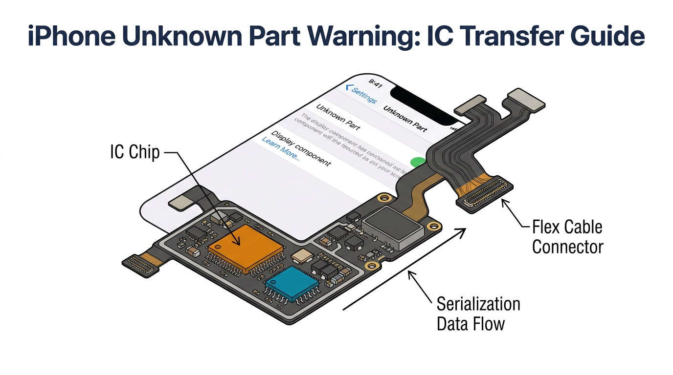 iPhone 'Unknown Part' Warning After Screen Replacement: What Causes It and Which Screens Support IC Transfer