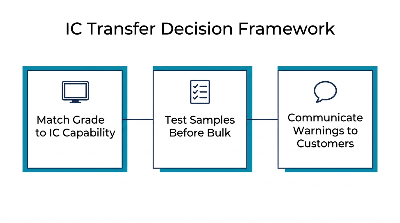 Screen inventory matching IC transfer capability summary