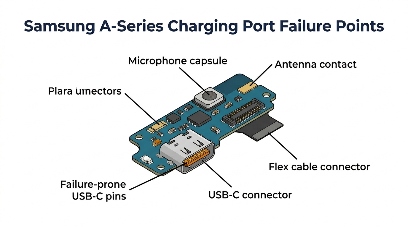 Why Samsung Galaxy A-Series Charging Ports Keep Failing After Replacement