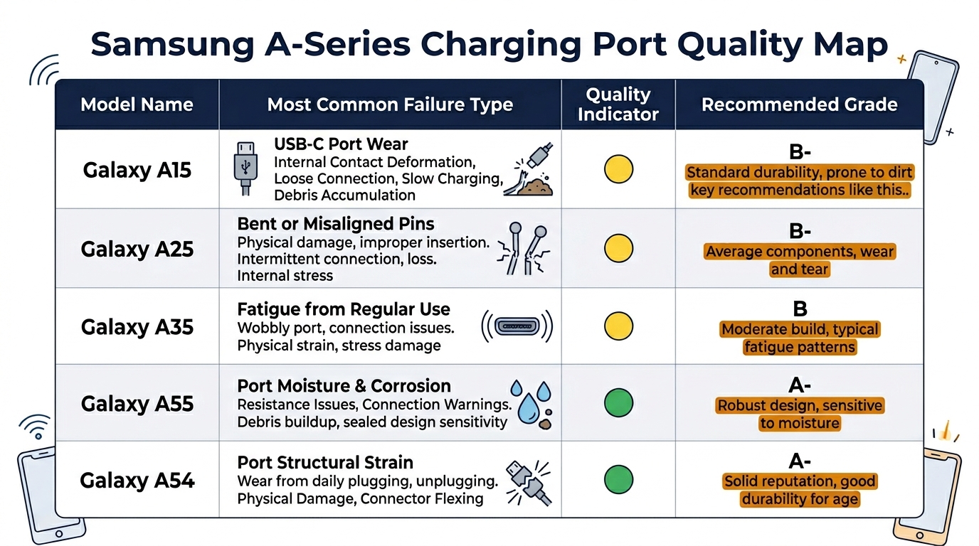 Samsung charging port quality supply chain summary