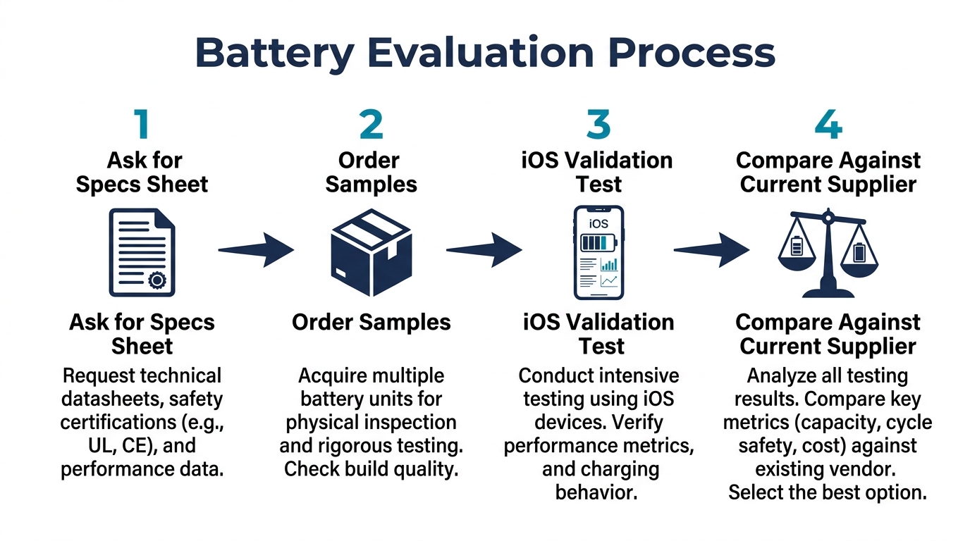iPhone battery wholesale specs verification summary