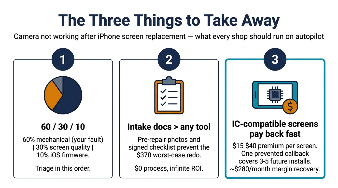 The three things to take away — bottom line summary
