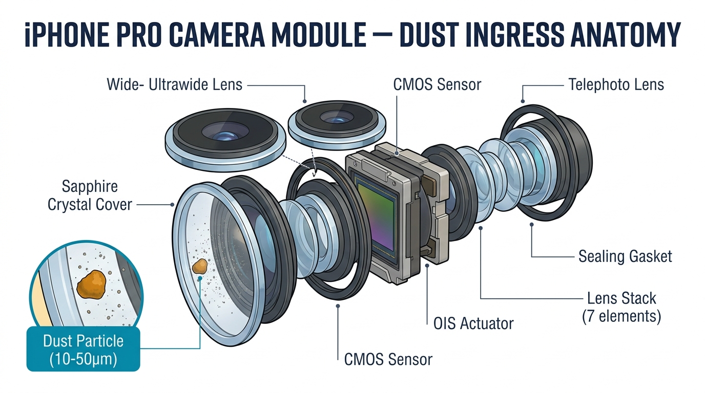 iPhone Pro Camera Dust: DIY Cleaning, Module Replacement & Why It Keeps Happening