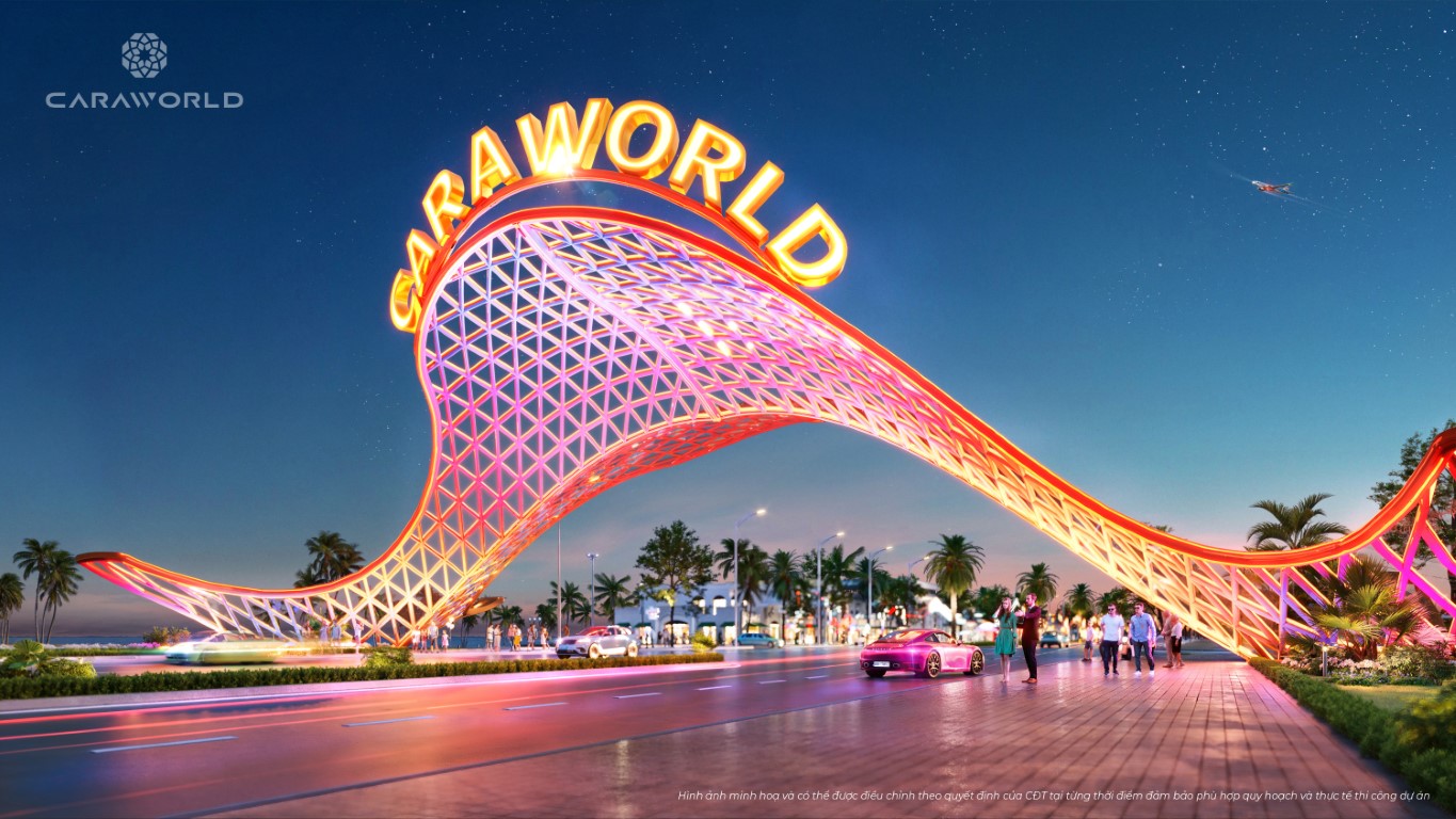 CaraWorld Cam Ranh - Cổng chào dự án nghỉ dưỡng biển cao cấp tại Cam Ranh