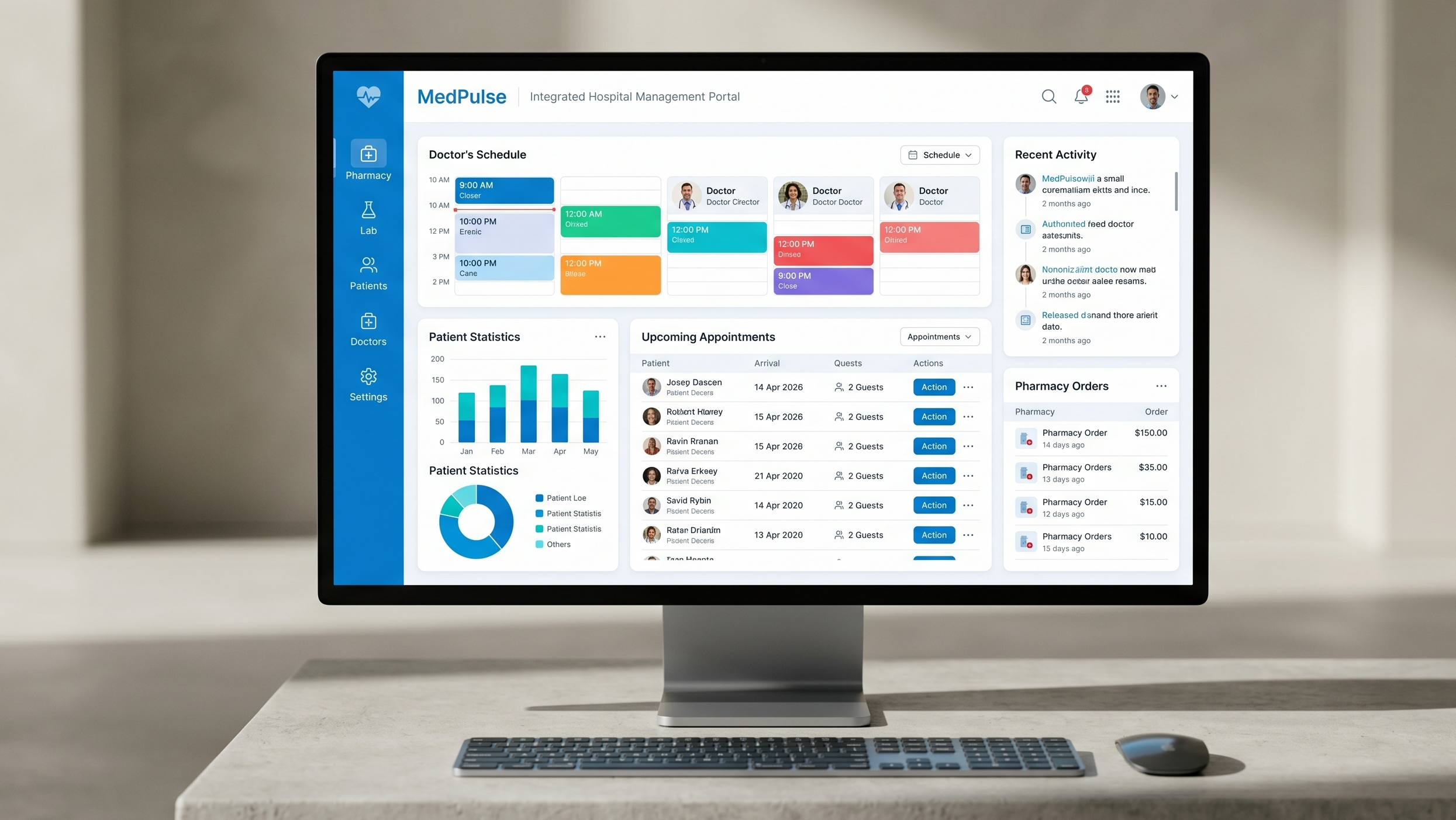 MedPulse | Integrated Hospital Management Portal screenshot