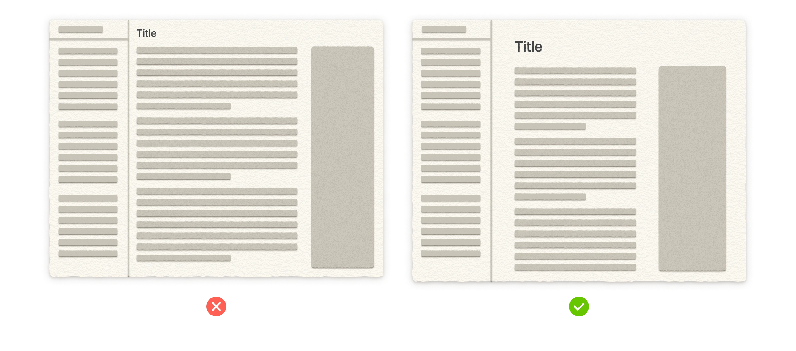 Example showing the importance of white space