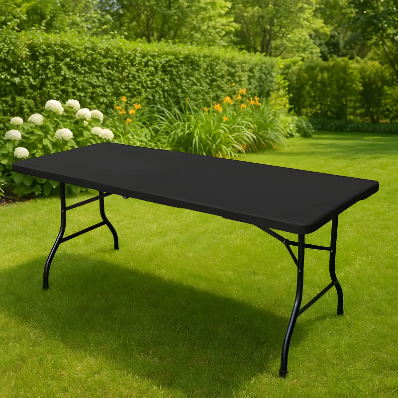 Mesa Plegable 180cm Negra
