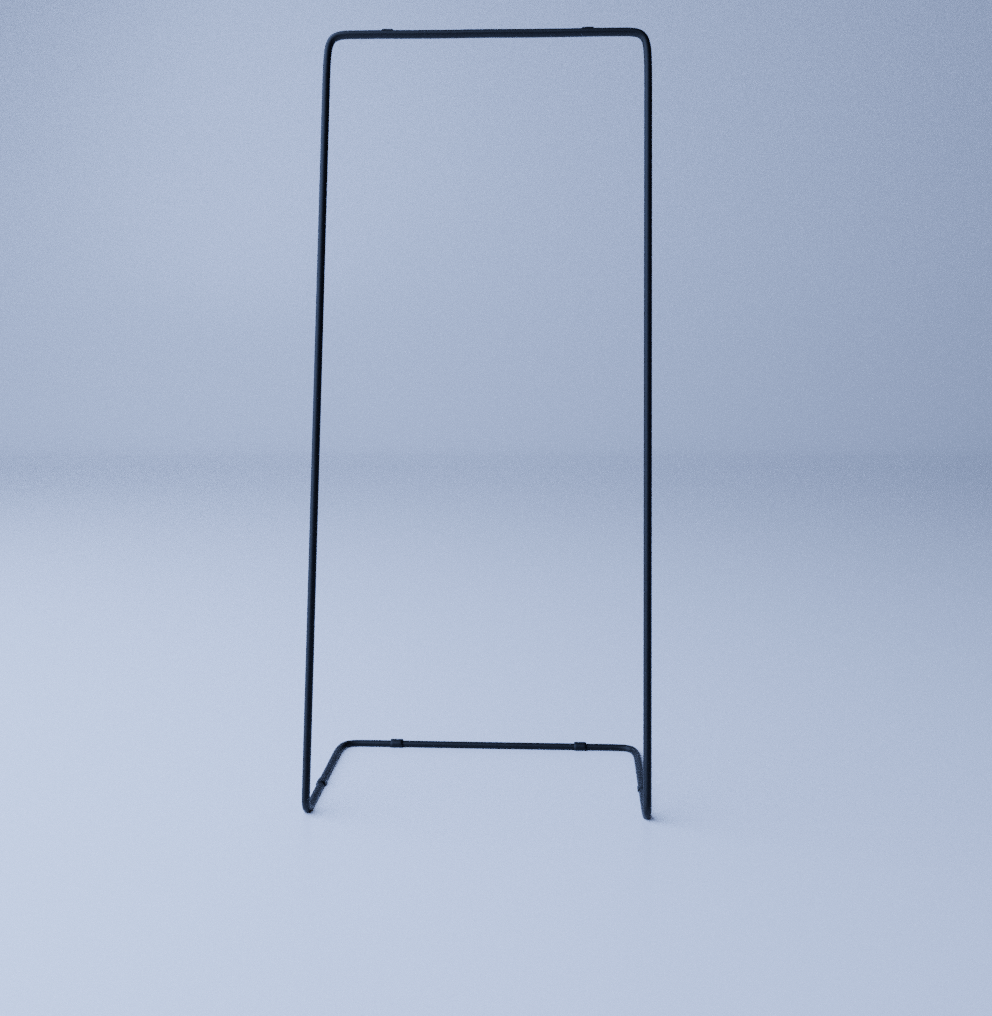 Black Iron Minimal Hanger Rack