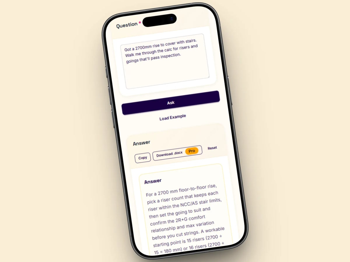Tradie Assistant Smart Assistant referencing product manuals