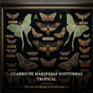 CUADRO DE MARIPOSAS NOCTURNAS TROPICAL