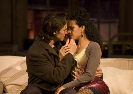 Zabryna Guevara and Adam Rothenberg in Lanford Wilson’s “Burn This” at the Mark Taper Forum. “Burn This,” directed by Nicholas Martin, opens April 3 and continues through May 1, 2011.