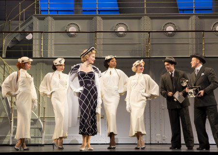 Rachel York (center) and the cast of Roundabout Theatre Company's "Anything Goes."