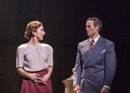 Carmen Cusack and Patrick Cummings in Steve Martin and Edie Brickell’s “Bright Star.” Directed by Walter Bobbie, “Bright Star” will be presented by Center Theatre Group at the Ahmanson Theatre through November 19, 2017. For tickets and information, please visit CenterTheatreGroup.org or call (213) 972-4400. Press Contact: CTGMedia@CTGLA.org / (213) 972-7376. Photo by Craig Schwartz.