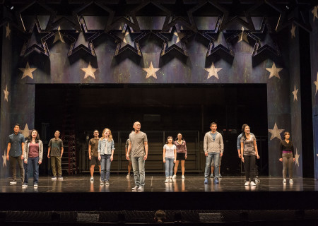 The cast of the world premiere of David Henry Hwang and Jeanine Tesori’s “Soft Power” at Center Theatre Group/Ahmanson Theatre. Directed by Leigh Silverman and choreographed by Sam Pinkleton, “Soft Power” runs through June 10, 2018. For tickets and information, please visit CenterTheatreGroup.org or call (213) 972-4400. Media Contact: CTGMedia@CTGLA.org / (213) 972-7376. Photo by Craig Schwartz.