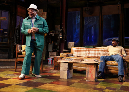 L-R: Harvy Blanks and Amari Cheatom in August Wilson’s “Jitney” directed by Ruben Santiago-Hudson. “Jitney” will play at the Mark Taper Forum November 22 through December 29, 2019. For tickets and information, please visit CenterTheatreGroup.org or call (213) 628-2772. Media Contact: CTGMedia@CTGLA.org / (213) 972-7376. Photo by Joan Marcus.