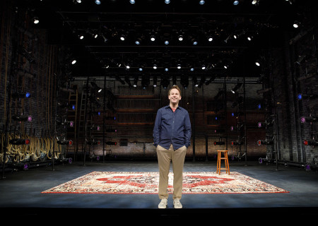 Mike Birbiglia in “The New One.” Written and performed by Birbiglia and directed by Seth Barrish, “The New One” will be presented by Center Theatre Group at the Ahmanson Theatre October 23 through November 24, 2019. For more information, please visit CenterTheatreGroup.org. Press Contact: CTGMedia@CTGLA.org / (213) 972-7376. Photo by Joan Marcus.