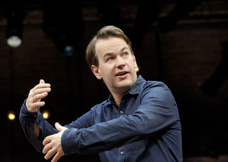 Mike Birbiglia in “The New One.” Written and performed by Birbiglia and directed by Seth Barrish, “The New One” will be presented by Center Theatre Group at the Ahmanson Theatre October 23 through November 24, 2019. For more information, please visit CenterTheatreGroup.org. Press Contact: CTGMedia@CTGLA.org / (213) 972-7376. Photo by Joan Marcus.