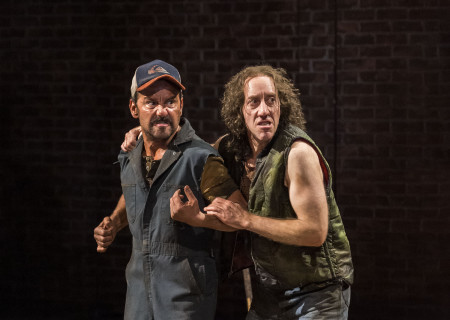 L-R: Max Casella and Joey Slotnick in the world premiere of “A Play Is a Poem.” Written by Ethan Coen and directed by Neil Pepe, “A Play Is a Poem” runs through October 13, 2019, at Center Theatre Group/Mark Taper Forum. For tickets and information, please visit CenterTheatreGroup.org or call (213) 628-2772. Media Contact: CTGMedia@CTGLA.org / (213) 972-7376. Photo by Craig Schwartz.