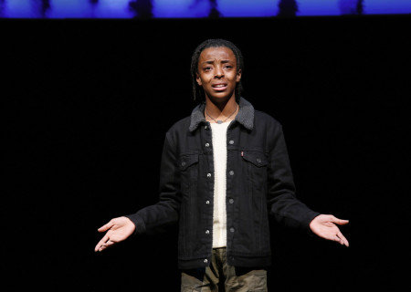 Fletcher Jones performs in the 2020 August Wilson Monologue Competition (AWMC) Los Angeles Regional Finals hosted by Center Theatre Group at the Mark Taper Forum on February 25. Media Contact: (213) 972-7376 / CTGMedia@ctgla.org. Photo by Ryan Miller/Capture Imaging.