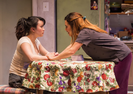 L-R: Sabrina Fest and Cheryl Umaña in the world premiere of “Alma” at Center Theatre Group’s Kirk Douglas Theatre through April 3, 2022.<br />
Photo credit: Craig Schwartz Photography