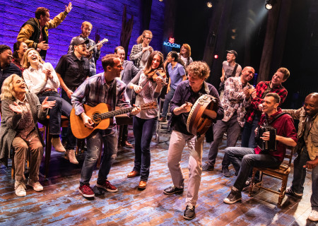 The North American touring company of "Come from Away."<br />
Photo by Matthew Murphy.