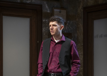 Chris Perfetti in the World premiere production of “King James” at Center Theatre Group / Mark Taper Forum June 1 through July 3, 2022. <br />
Photo credit Michael Brosilow