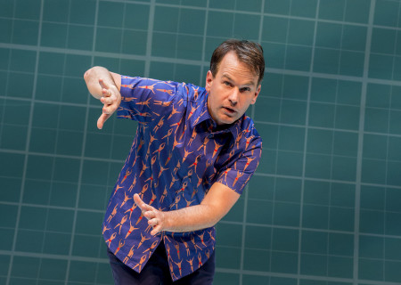 Mike Birbiglia in the world premiere of “Mike Birbiglia: The Old Man and the Pool” at Center Theatre Group / Mark Taper Forum July 27 through August 28, 2022.<br />
Photo by Craig Schwartz Photography