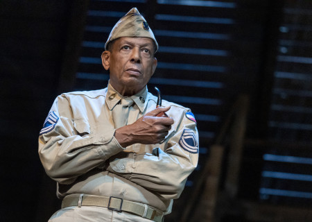 Eugene Lee as Sergeant Vernon C. Waters in the National Tour of “A Soldier's Play” playing at Center Theatre Group / Ahmanson Theatre May 23 through June 25, 2023.<br />
Photo by Joan Marcus