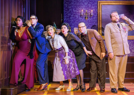 The Company of the North American tour of CLUE.  