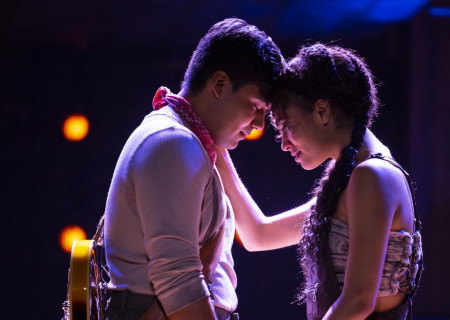 Antonio Rodriguez, Hannah Whitley in 'Hadestown' North American Tour 2023. Photo by T. Charles Erikson.