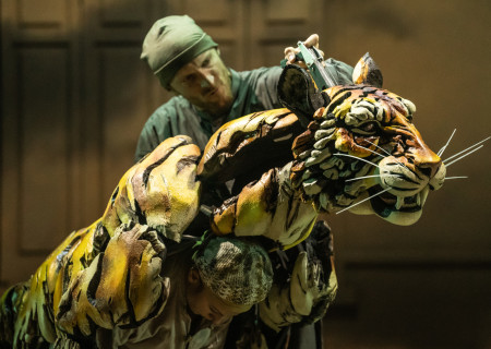 Rowan Magee, Celia Mei Rubin, and Nikki Calonge in 'Life of Pi'. Photo by Matthew Murphy and Evan Zimmerman for MurphyMade.