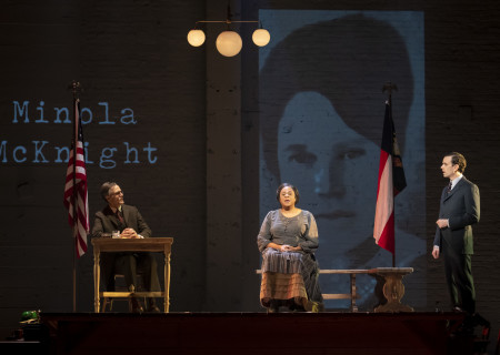 Broadway Cast, 2023. Howard McGillin, Danielle Lee Greaves, and Paul Alexander Nolan. Photo by Joan Marcus.