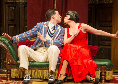 Alex Mandell and Amelia McClain in the Broadway production of “The Play That Goes Wrong.” Written by Henry Lewis, Jonathan Sayer and Henry Shields and directed by Mark Bell, “The Play That Goes Wrong” is part of Center Theatre Group’s 2018-2019 season at the Ahmanson Theatre and will be presented July 9 through August 11, 2019. For more information, please visit CenterTheatreGroup.org. Press Contact: CTGMedia@CTGLA.org / (213) 972-7376. Photo by Jeremy Daniel.